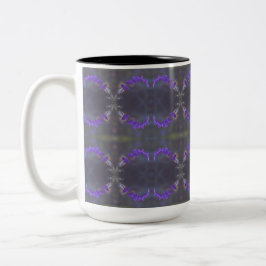 Lila Blumengarten Zweifarbige Tasse