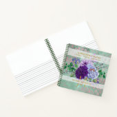 Lila Blumengartenblatt Aussaat Notizblock (Innenseite)