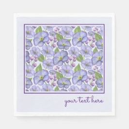 Lila Blumengartenpapier Napkin Serviette