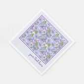 Lila Blumengartenpapier Napkin Serviette (Ecke)