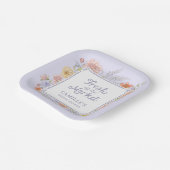 Lila Blumengebäck - Brautparty frisch vom Markt Pappteller (Gewinkelt)