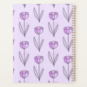 Lila Blumengebundenes Journal Planer (Rückseite)