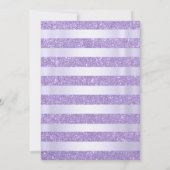 Lila Blumengeburt Einladung (Rückseite)