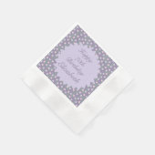 Lila Blumengeburtstag Serviette (Ecke)