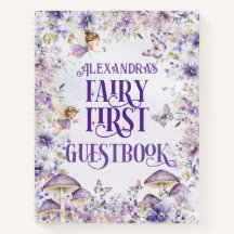 Lila Blumengeist Erstes Gästebuch Deluxe