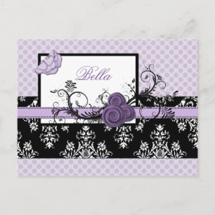 lila Blumengeschäft dank You Cards Postkarte