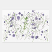 Lila Blumengeschenk für Wasserfarben Geschenkpapier Set (Vorderseite)