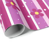 Lila Blumengeschenkpapier Geschenkpapier (Rolleneckpunkt)