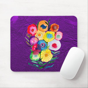 Lila, blumengeschmückte Blume Mousepad