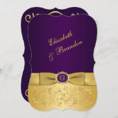 LILA, blumengeschmückte Einladung 8 (Vorne/Hinten)