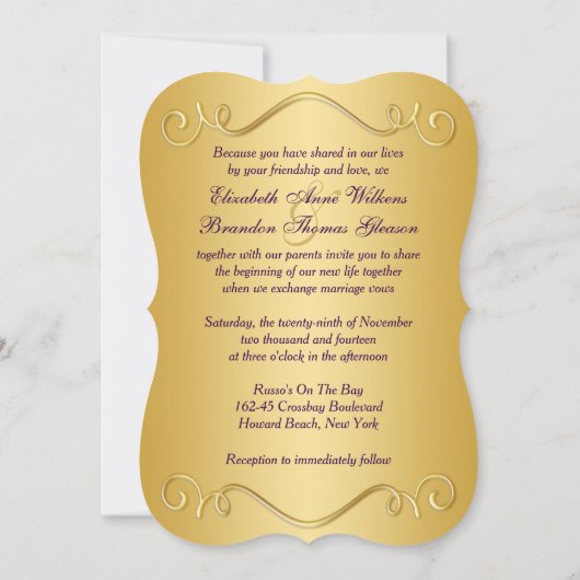 LILA, blumengeschmückte Hochzeitsfeier 2 Einladung