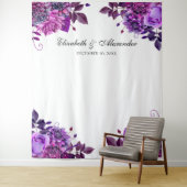Lila blumengeschmückter Foto-Stand Wandteppich (Beispiel)