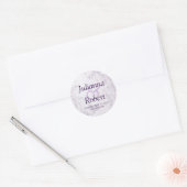 Lila blumengeschmückter Hochzeitstag Runder Aufkleber (Umschlag)