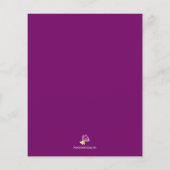 Lila blumengeschmückter Ort Vielen Dank Flyer (Hinten)