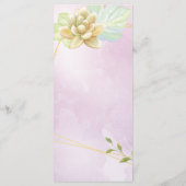 lila, blumengeschmücktes Hochzeitsmenü Programm (Rückseite)
