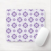 Lila Blumengestaltung Mousepad (Mit Mouse)