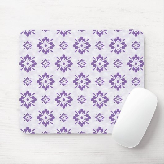Lila Blumengestaltung Mousepad (Mit Mouse)