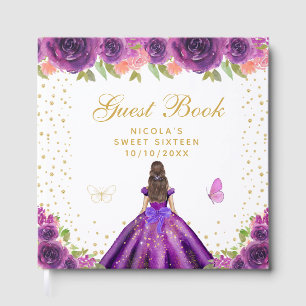 Lila Blumengesteck Braunhaarige Prinzessin Sweet S Gästebuch