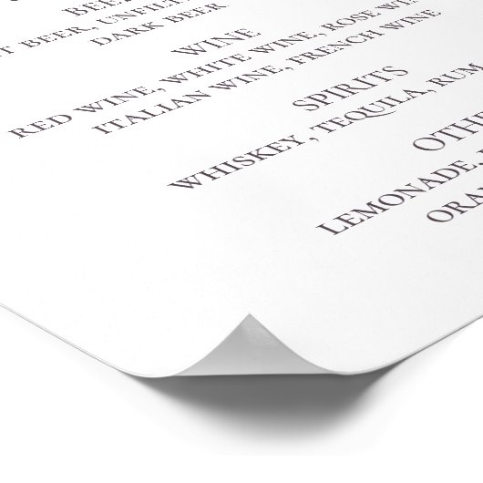 Lila Blumengetränke Poster (Ecke)