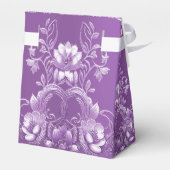 Lila Blumengeweihe Geschenkschachtel (Rückseite)