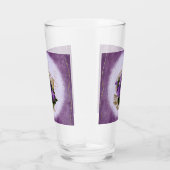 Lila Blumenglas Glas (Rechts)