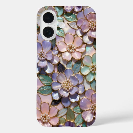 Lila Blumenglas-Telefonhülle Süß Case-Mate iPhone Hülle (Rückseite)