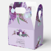 Lila Blumengrün Botanisches Brautparty Geschenkschachtel (Geöffnet)