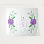 Lila Blumengrün Foliage Foto Hintergrund Wandteppich (Vorderseite (Horizontal))