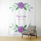 Lila Blumengrün Foliage Foto Hintergrund Wandteppich (Beispiel)