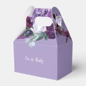 Lila Blumengrün-Hochzeit Geschenkschachtel (Rückseite)