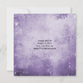 Lila Blumengrunge Post Hochzeit Einladung (Rückseite)