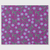 Lila Blumenhandbuch Geschenkpapier (Flach)