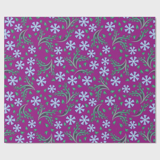 Lila Blumenhandbuch Geschenkpapier (Flach)