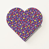 Lila Blumenherz Notizblock (Rückseite)