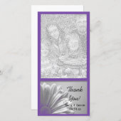 Lila BlumenHighlights Hochzeit Vielen Dank Dankeskarte (Vorne/Hinten)