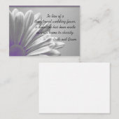 Lila BlumenHighlights Hochzeiten-Wohltätigkeit Fav Begleitkarte (Vorne/Hinten)