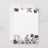 Lila Blumenhochzeit Dankeschön-Karte Dankeskarte (Rückseite)