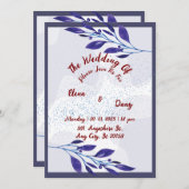 Lila Blumenhochzeit: Ein Traum Feiertagskarte (Vorne/Hinten)