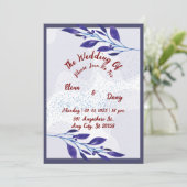 Lila Blumenhochzeit: Ein Traum Feiertagskarte (Stehend Vorderseite)