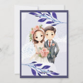 Lila Blumenhochzeit: Ein Traum Feiertagskarte (Rückseite)