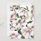 Lila Blumenhochzeit Einladung (Rückseite)
