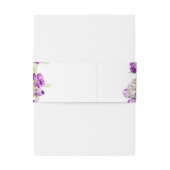 Lila Blumenhochzeit Einladungsbanderole (Rückseitenbeispiel)