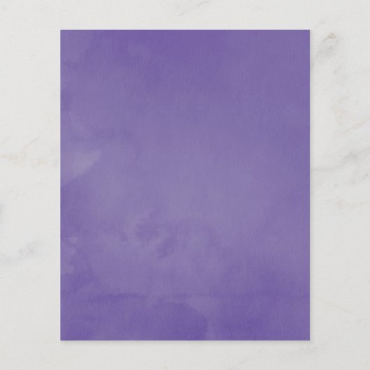 Lila Blumenhochzeit Flyer (Hinten)