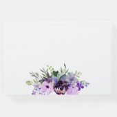 Lila Blumenhochzeit Gästebuch (Rückseite)