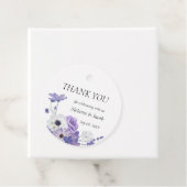 Lila Blumenhochzeit Geschenkanhänger (Beispiel)