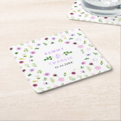 Lila Blumenhochzeit im Frühjahr Rechteckiger Pappuntersetzer (angewinkelt)