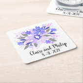 Lila Blumenhochzeit Rechteckiger Pappuntersetzer (angewinkelt)