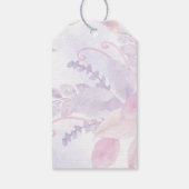 Lila Blumenhochzeit Vielen Dank Geschenkanhänger (Rückseite)