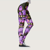 Lila Blumenillusion Cutout Leggings (Rechts)