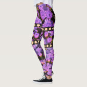 Lila Blumenillusion Cutout Leggings (Links)